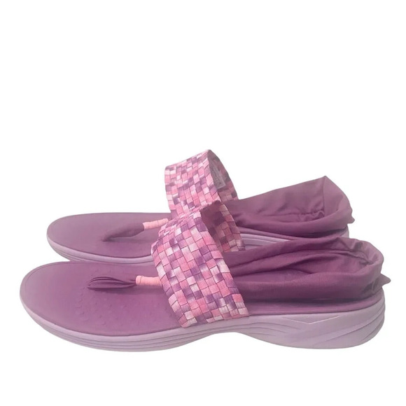 Vionic Women Size 10 Orthaheel Serene Tia Berry Active Sling Thong Sandals Woven - Picture 3 of 12